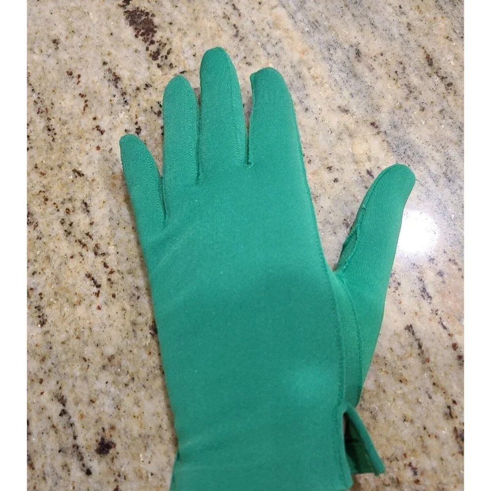 Vintage Size B M/L Green Nylon Stretch Formal 8